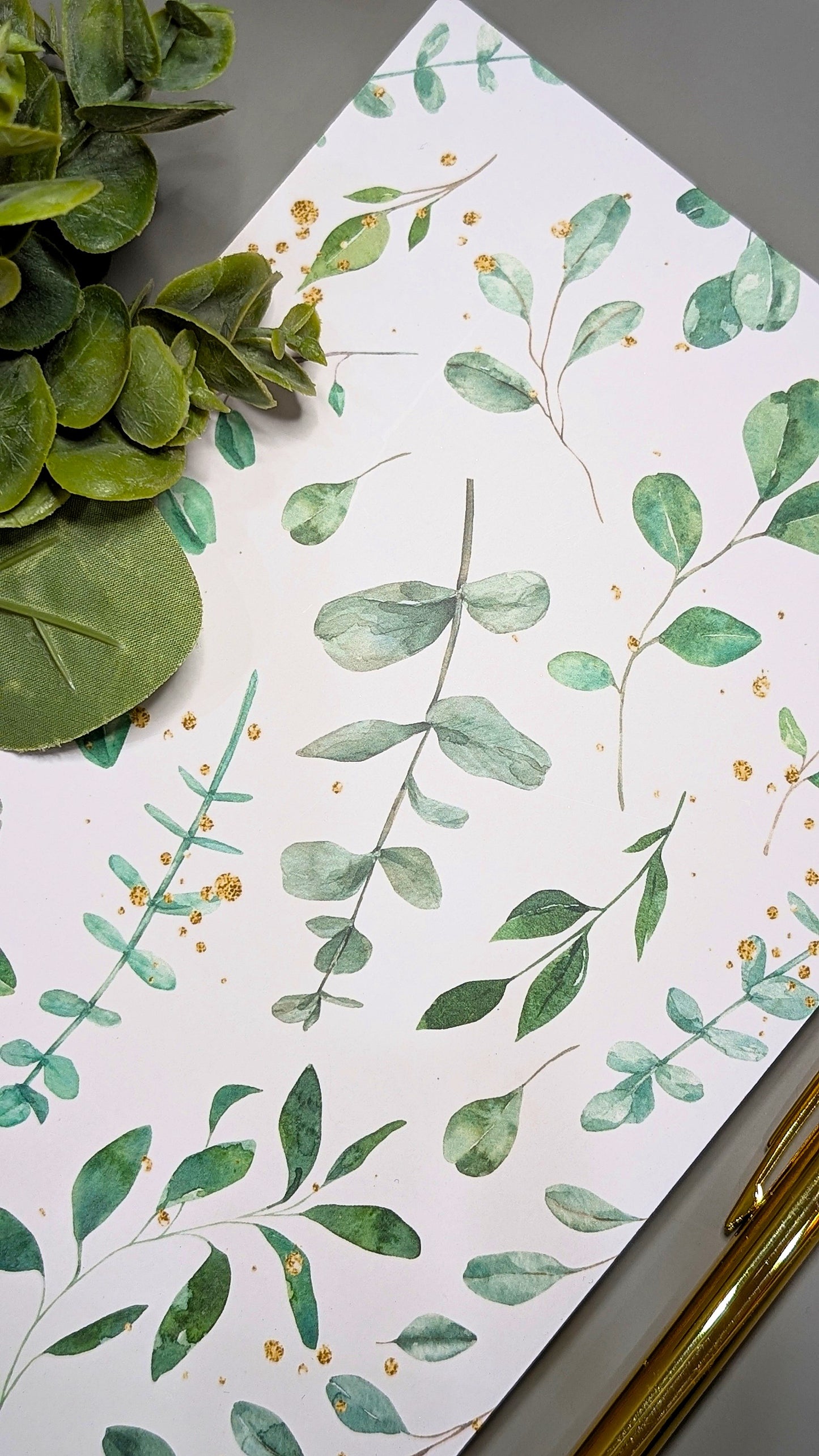 Gilded Green Notepad