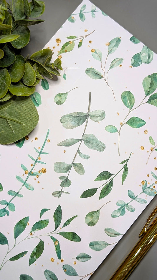 Gilded Green Notepad