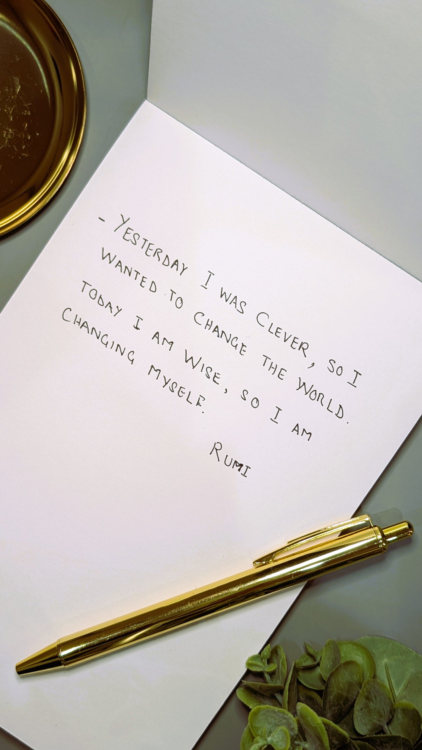 Gilded Green Notepad