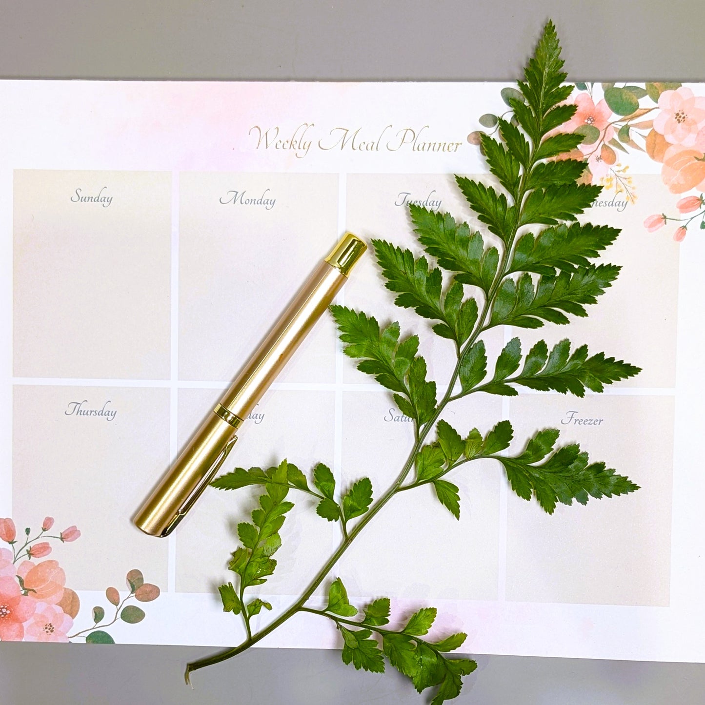 Pink Blooms Meal Planner
