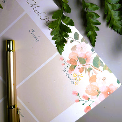 Pink Blooms Meal Planner